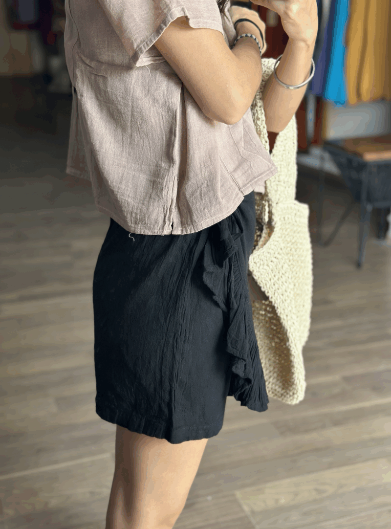 Falda Short Lucia Negra - Imagen 2